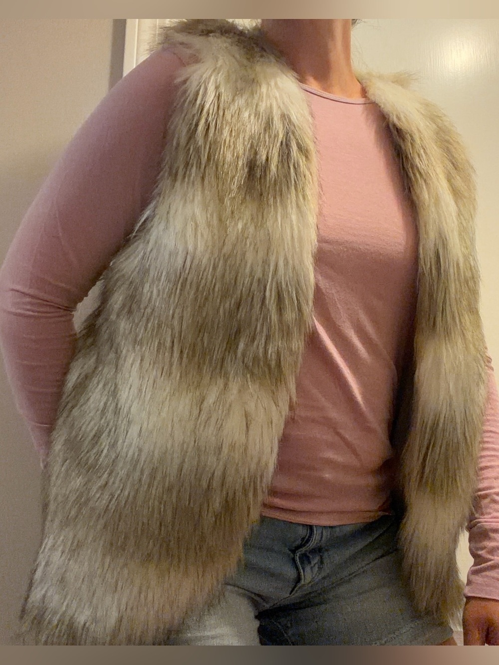 Faux fur vest